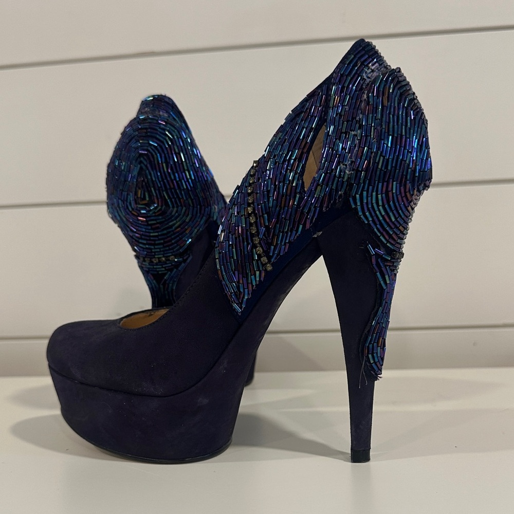 Elegant Beaded High Heels